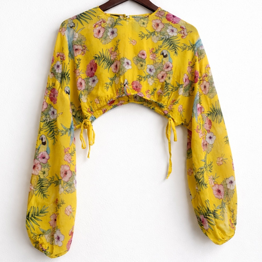 Pinko Yellow Floral Blouse